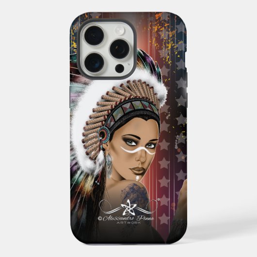 Lady Sioux iPhone Hülle (Rückseite)