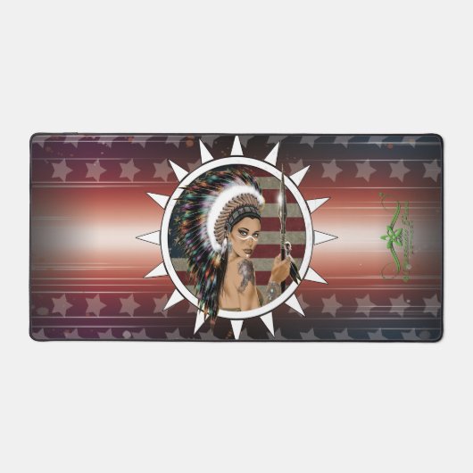 Lady Sioux Schreibtischunterlage (Vorderseite)