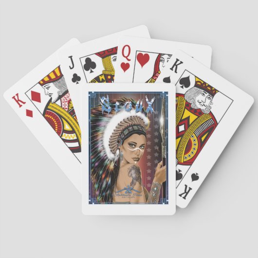 Lady Sioux Spielkarten (Rückseite)