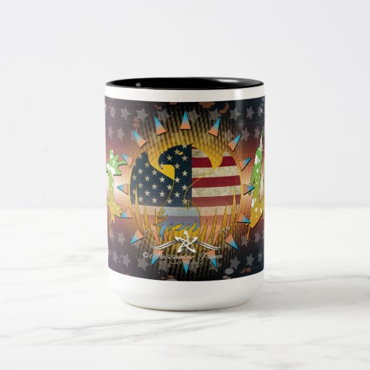 Lady Sioux Zweifarbige Tasse (Mittel)