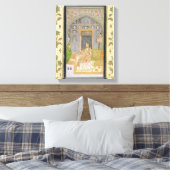 Lady sitzt in einem Pavillon mit Begleitern, aus d Leinwanddruck (Insitu (Schlafzimmer))