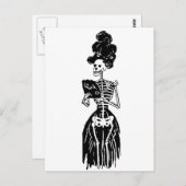 Lady Skeleton Postkarte (Vorne/Hinten)