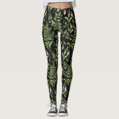 Lady Slipper Blume Holzlanddesign Leggings (Vorderseite)