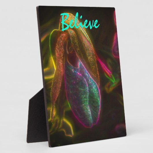 Lady Slipper glaubt inspirierende Worte Fotoplatte (Seite)