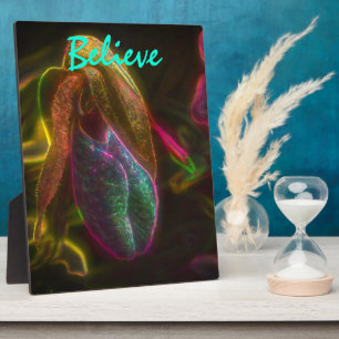 Lady Slipper glaubt inspirierende Worte Fotoplatte
