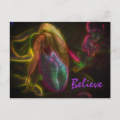 Lady Slipper glaubt inspirierende Worte Postkarte (Vorderseite)