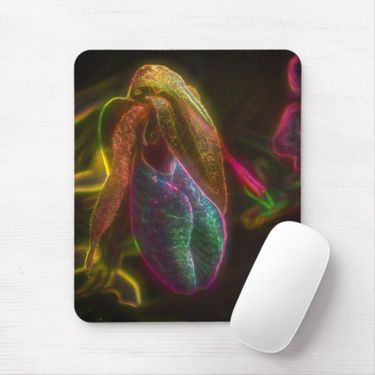 Lady Slipper Orchid Abstrakte Blume Art Mousepad (Mit Mouse)