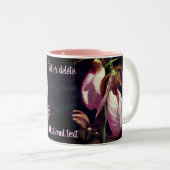 Lady Slipper Orchid Blume Pair Personalisiert Zweifarbige Tasse (VorderseiteRechts)