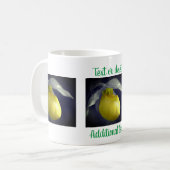 Lady Slipper Orchid Blume Personalisiert Kaffeetasse (Vorderseite Links)