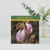 Lady Slipper Orchid Bridal Dusche Einladung (Stehend Vorderseite)