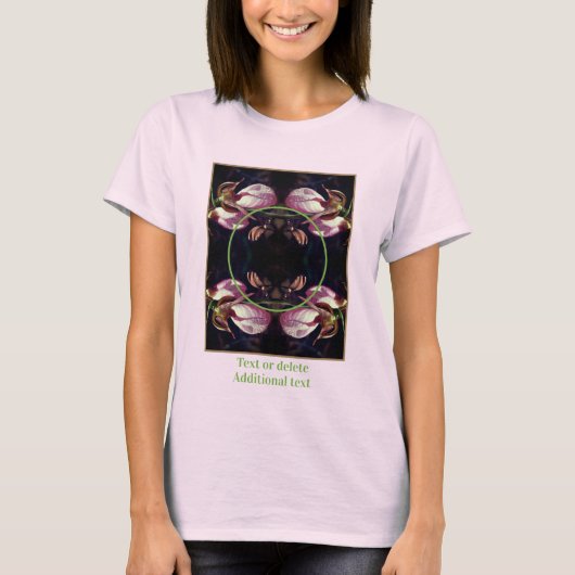 Lady Slipper Orchid Rahmen erstellen Sie Ihr eigen T-Shirt (Vorderseite)
