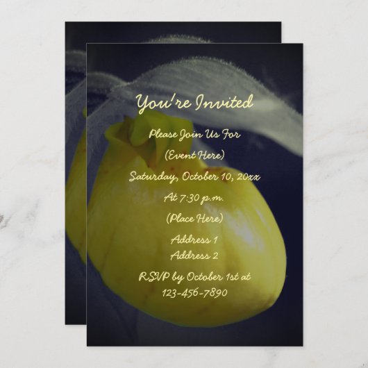 Lady Slipper Party Einladung (Vorne/Hinten)