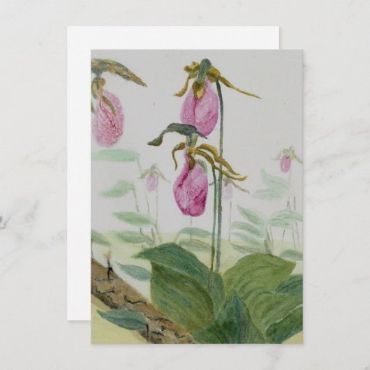 Lady Slippers Flat Card (Vorne/Hinten)