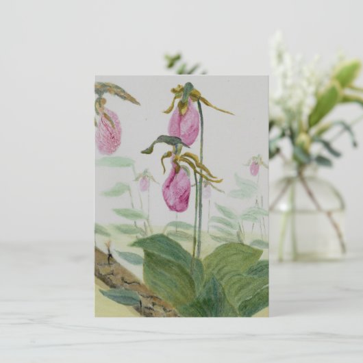 Lady Slippers Flat Card (Stehend Vorderseite)