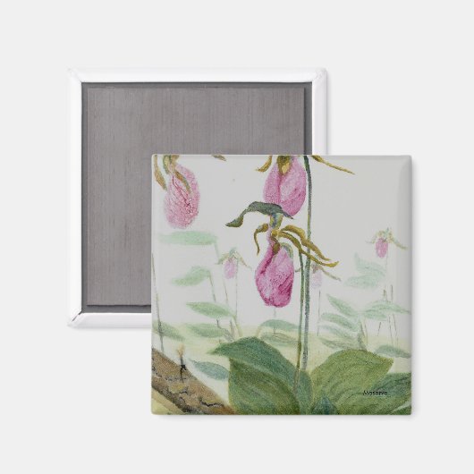 Lady Slippers Magnet (Vorderseite/Rückseite)