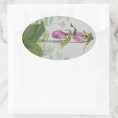 Lady Slippers Ovaler Aufkleber (Tasche)