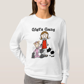Lady, Small Girl, Three Cats T-Shirt