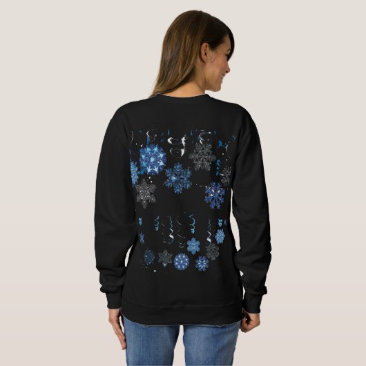 Lady Snow Flake Sweatshirt (Schwarz voll)