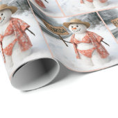 Lady Snowman Hitchhiking with a Florida Sign Geschenkpapier (Rolleneckpunkt)