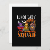 Lady Squad Erntedank Halloween Fall Tre B Einladung (Vorne/Hinten)