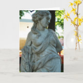 Lady Statue im Park Karte (Gelbe Blume)