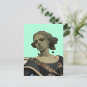 Lady Statue Postkarte (Stehend Vorderseite)