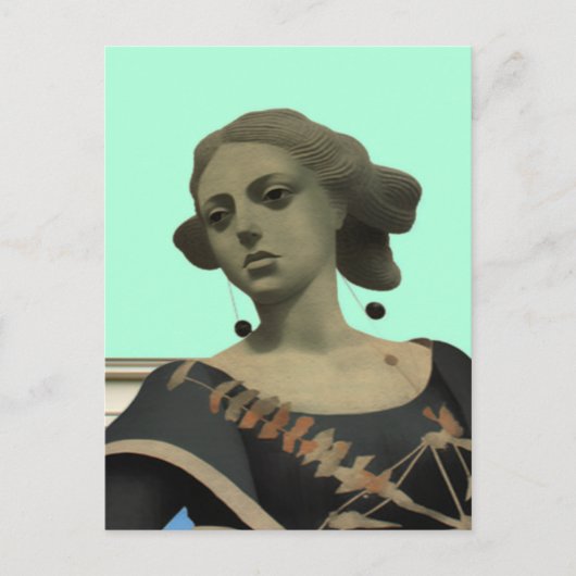 Lady Statue Postkarte (Vorderseite)