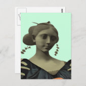 Lady Statue Postkarte (Vorne/Hinten)