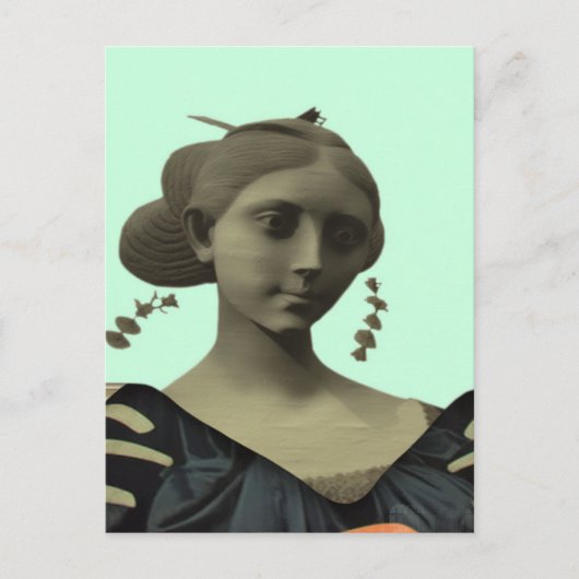 Lady Statue Postkarte (Vorderseite)