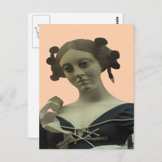 Lady Statue Postkarte (Vorne/Hinten)