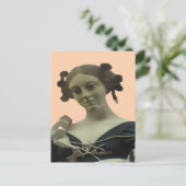 Lady Statue Postkarte (Stehend Vorderseite)