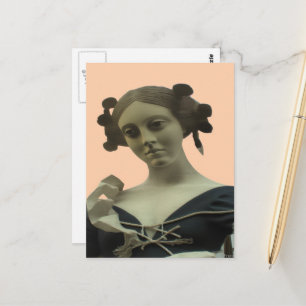 Lady Statue Postkarte
