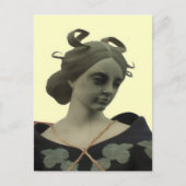 Lady Statue Postkarte (Vorderseite)