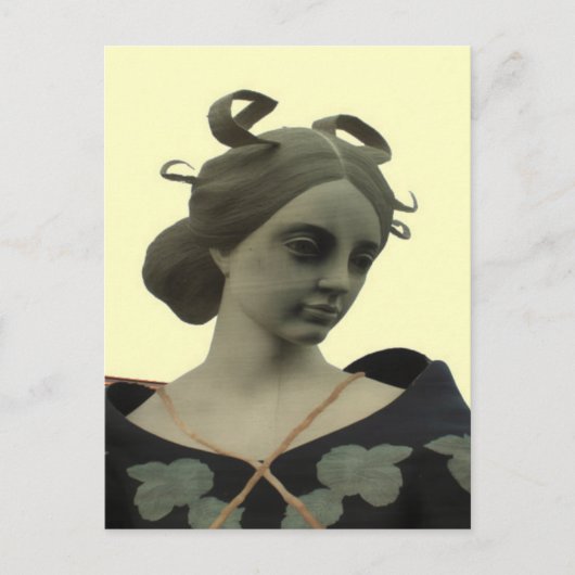 Lady Statue Postkarte (Vorderseite)