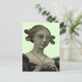 Lady Statue Postkarte (Stehend Vorderseite)