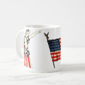 Lady Status Liberty Americana Patriotic ARt Kaffeetasse (Vorderseite Links)