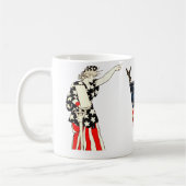 Lady Status Liberty Americana Patriotic ARt Kaffeetasse (Links)