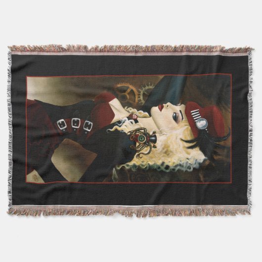 Lady Steampunk Viktorianisch Red Decke (Vorderseite)