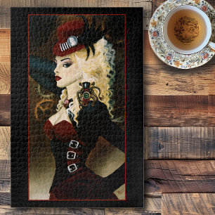 Lady Steampunk Viktorianisch Red Puzzle