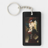 Lady Steampunk Viktorianisch Red Schlüsselanhänger (Vorderseite)