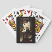 Lady Steampunk Viktorianisch Red Spielkarten (Rückseite)