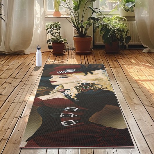 Lady Steampunk Viktorianisch Red Yogamatte