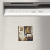 Lady stehend am Virginal, c.1672-73 Magnet (In Situ (Geschirrspüler))