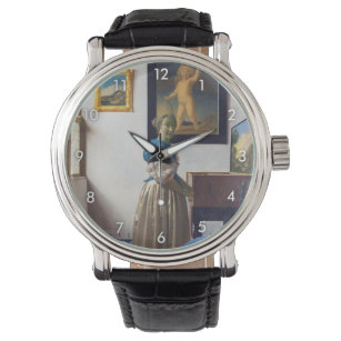 Lady Stehend in einer Jungfrau, Johannes Vermeer Armbanduhr