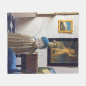 Lady Stehend in einer Jungfrau, Johannes Vermeer Fleecedecke (Vorderseite (Horizontal))