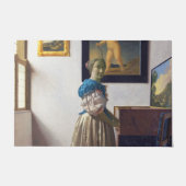 Lady Stehend in einer Jungfrau, Johannes Vermeer Fußmatte (Vorderseite)