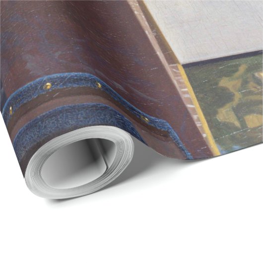 Lady Stehend in einer Jungfrau, Johannes Vermeer Geschenkpapier (Rolleneckpunkt)