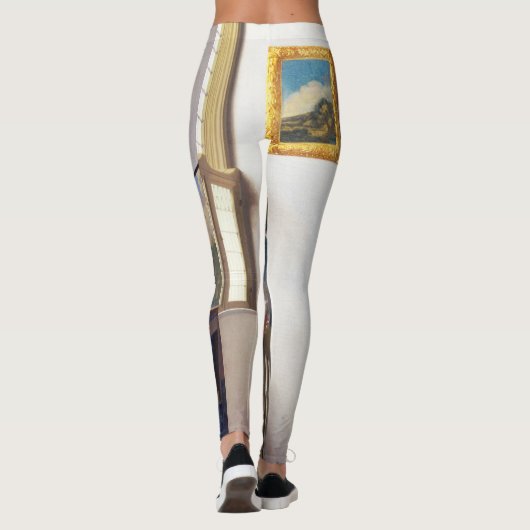 Lady Stehend in einer Jungfrau, Johannes Vermeer Leggings (Rückseite)