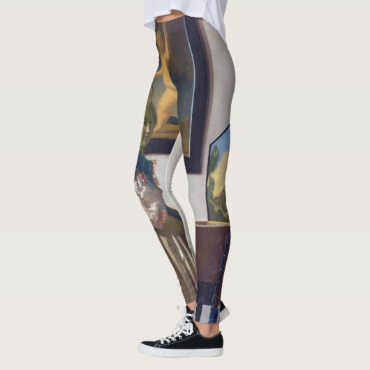 Lady Stehend in einer Jungfrau, Johannes Vermeer Leggings (Links)