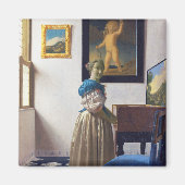Lady Stehend in einer Jungfrau, Johannes Vermeer Magnet (Vorne)